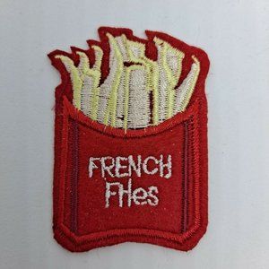 French Fries Patch Restaurant Fast Food Clothing Crafts Embroidered Applique Sew